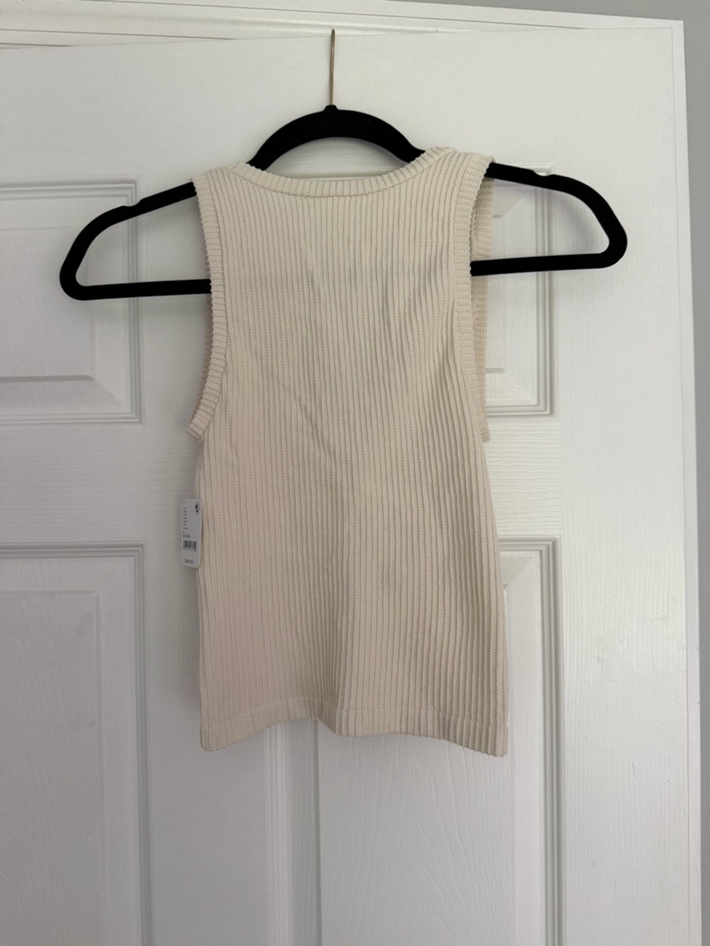 Free People Cream Ribbed V-Neck Tank - Picture 3 of 3